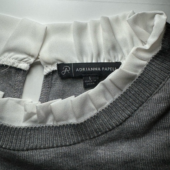 Adrianna papell ruffle long sleeve size L - Picture 2 of 3